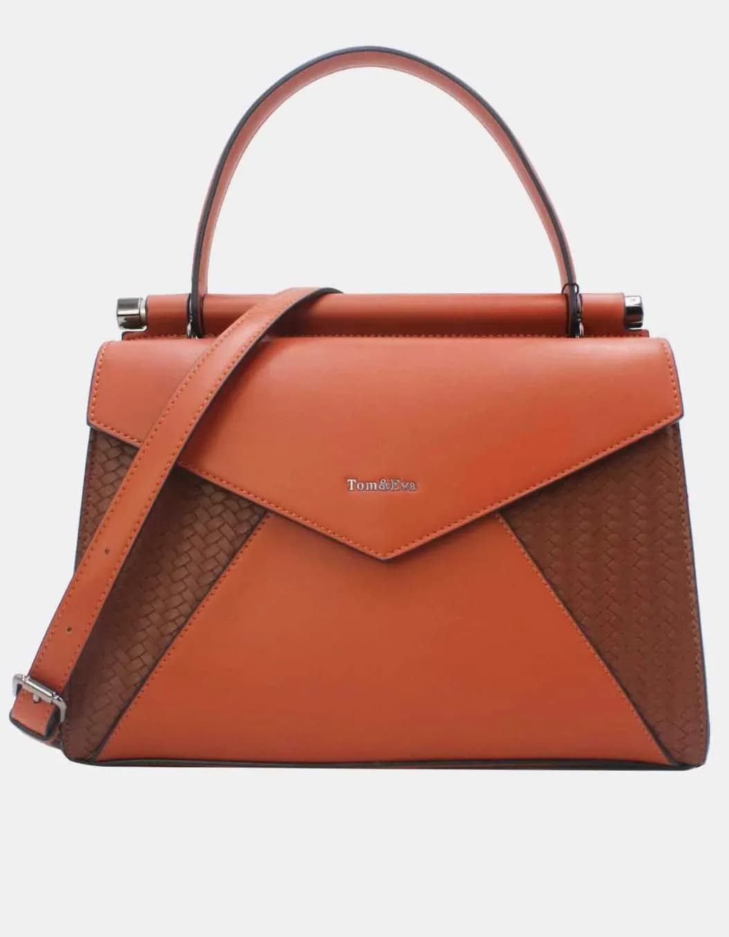 Sac à main femme Tom & Eva terracotta au design géométrique